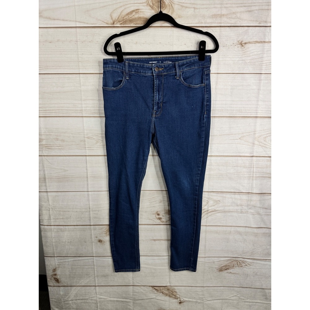 Old Navy High-Rise Super Skinny Jeans Dark Wash Denim Womens 12